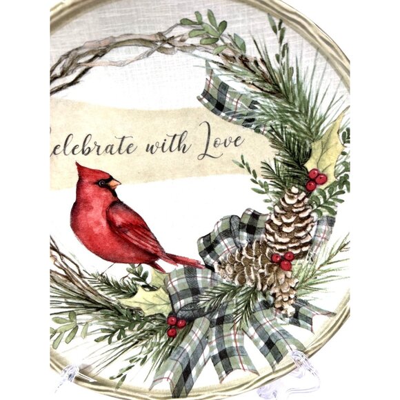 Certified International Holiday Plates - Celebrate With Love & Sing A Song For J - Picture 5 of 7